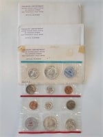 3 - 1964 US Mint Sets $5.10 FV Silver