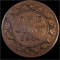1859 Canada Large Cent - Slight Bend