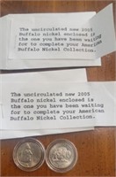 Lot of 2 Buffalo Nickels Uncirculated