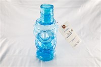 Blue Liquor Decanter with Cup Lid