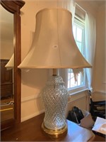 Crystal Lamp w/Shade 31in. Tall