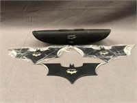 NEW BATMAN THROWING KNIVES WITH CASE.  6 INCHES