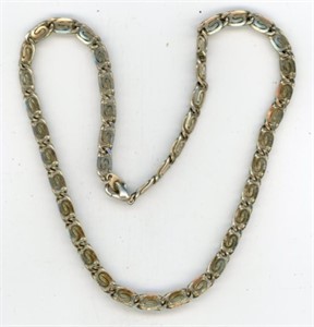 Sterling heavy link necklace 17”