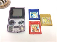 Nintendo Gameboy Color avec jeux Pokemons