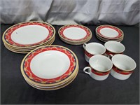 Sorelle Fine Porcelain 16 Piece Set