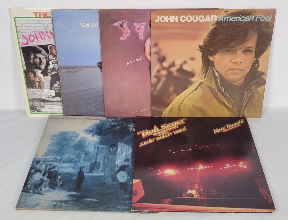 6 Rock Lp's - John Cougar, Bob Seger