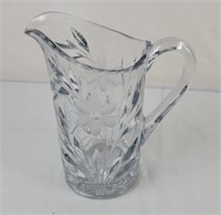 Etched Crystal Glass Pitcher