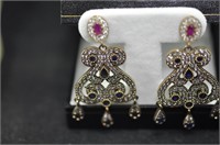 Large sapphire earrings