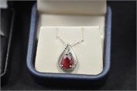 Ruby diamond necklace