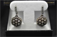 White sapphire earrings