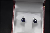 4ct sapphire earrings