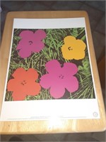 23” x 23” Andy Warhol, The Flower
