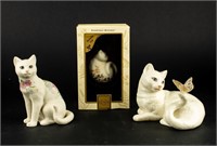 3 Lenox Cat Figurines