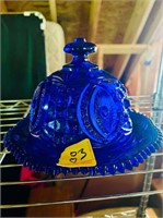 Cobalt blue vintage butter or cheese dish