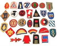 WWII US ARMY SHOULDER PATCH LOT OF 30