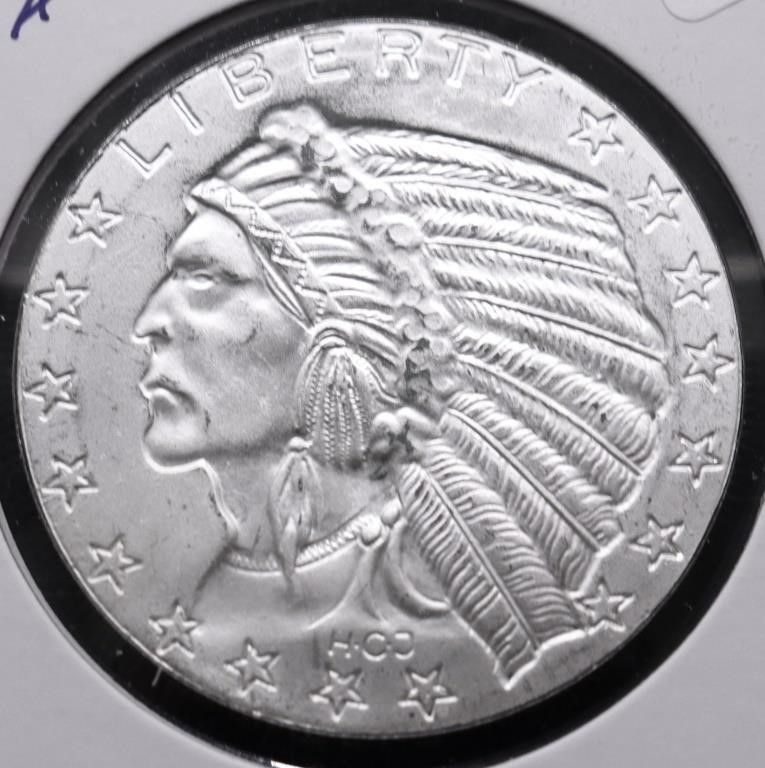 White Marble Coin Auction