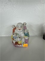 Vintage porcelain fertility Buddha approx 4in T