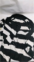 Calvin Klein Black White Striped Open front sweate