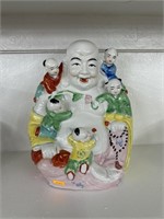 Vintage laughing Buddha, ceramic Fertility