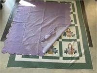 Pair of Vintage Hand Stitched Quilts
