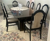 T - DINING TABLE W/ 9 CHAIRS (27)