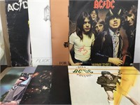 8 Vintage AC/DC 12" Vinyl Albums