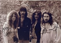 Autograph COA Black Sabbath Photo