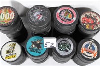 38 Team Hockey Pucks