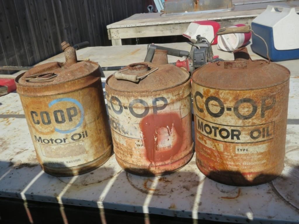 Vintage Co-op Gas Cans