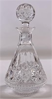 Waterford decanter, Lismore Roly Poly, 5" dia.,