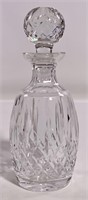 Waterford decanter, Lismore, 3" dia., 10.5"T