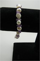 PEARL AND AMETHYST BRACELET