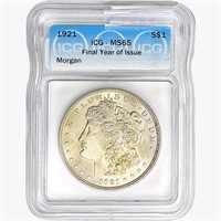 1921 Morgan Silver Dollar ICG MS65 FYI