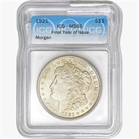 1921 Morgan Silver Dollar ICG MS65 FYI