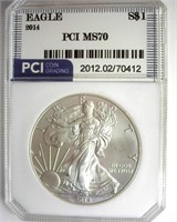 2014 Silver Eagle PCI MS70