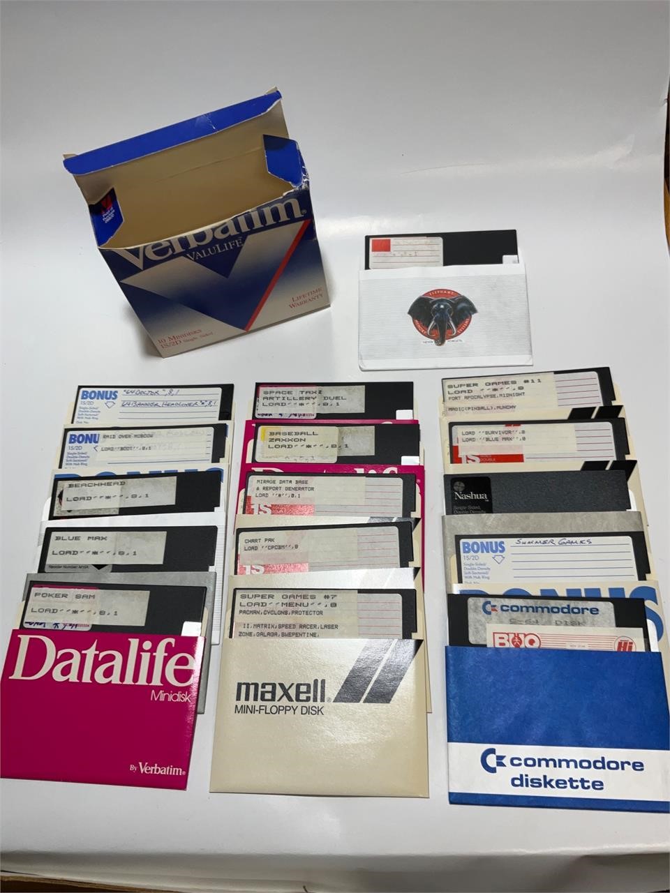 Box of Commodore 64 games, all floppy disks