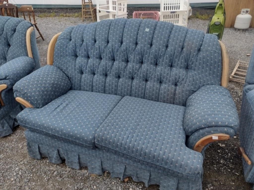 Vintage Blue Moon Country Love Seat