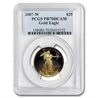 2007-w 1/2oz Proof American Gold Eagle Pr70 Dcam