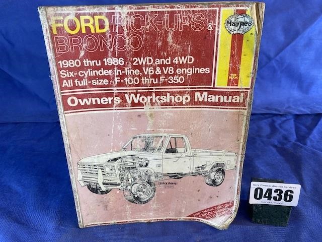 Book, Ford Pick-Ups/Bronco, 1980-1986, Manual