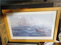 CREW SIGNED SAILING ART 24x35