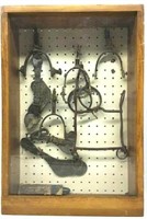 Antique Spurs & Tack in Shadow Box