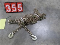 NEW 20FT 3/8" G70 DOUBLE HOOK CHAIN