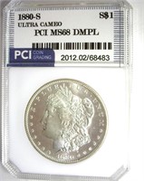 1880-S Morgan PCI MS68 DMPL Ultra Cameo