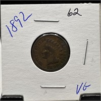 1892 INDIAN HEAD PENNY CENT