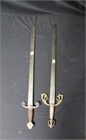 2 Contemporary Engraved Swords