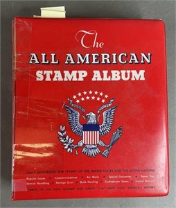 U.S. Postage Stamp Album w/ Stamps