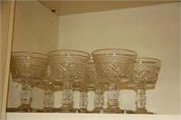 Set of 7 vintage lead crystal glassware