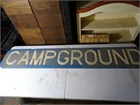 Large Wood Campground Sign