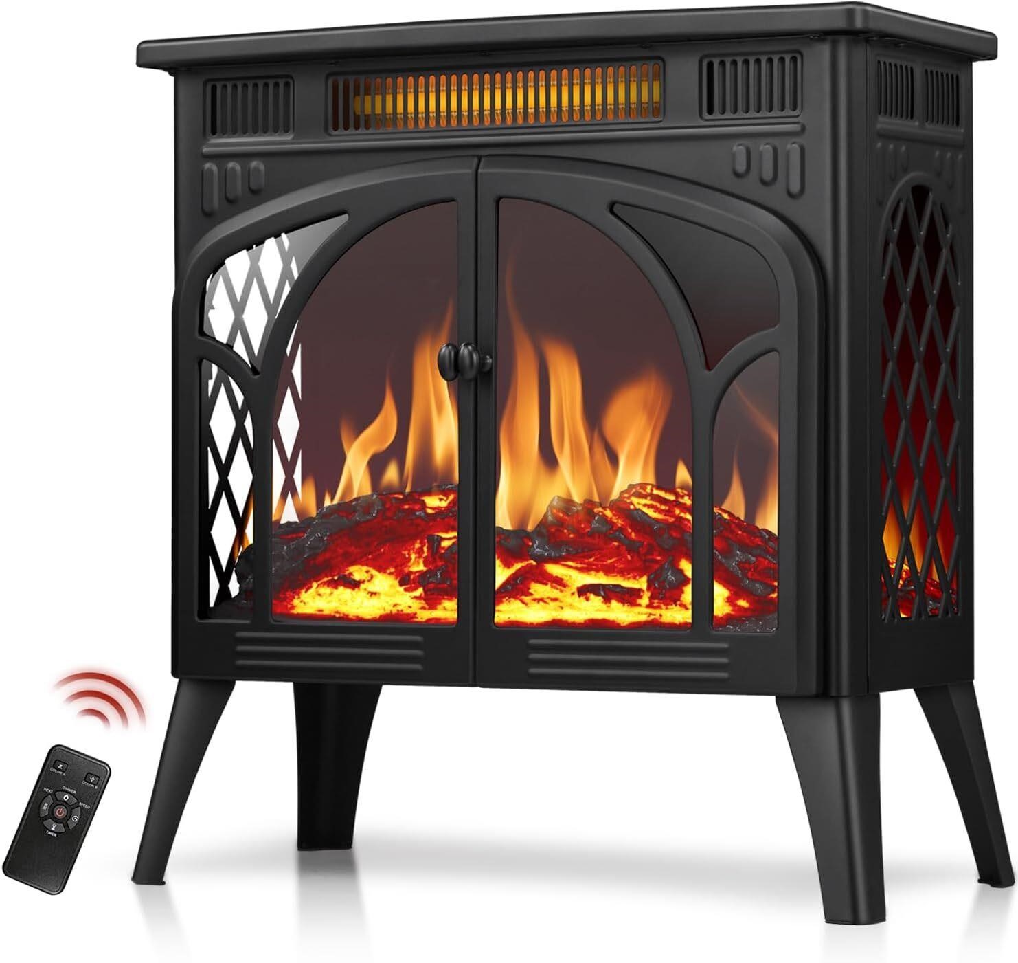R.W.FLAME Electric Fireplace Heater 25 with Remote
