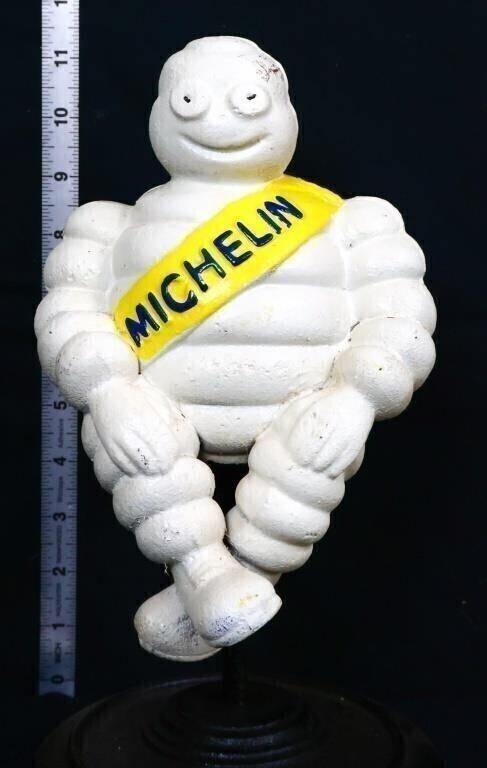 10in cast iron Michelin man on stand